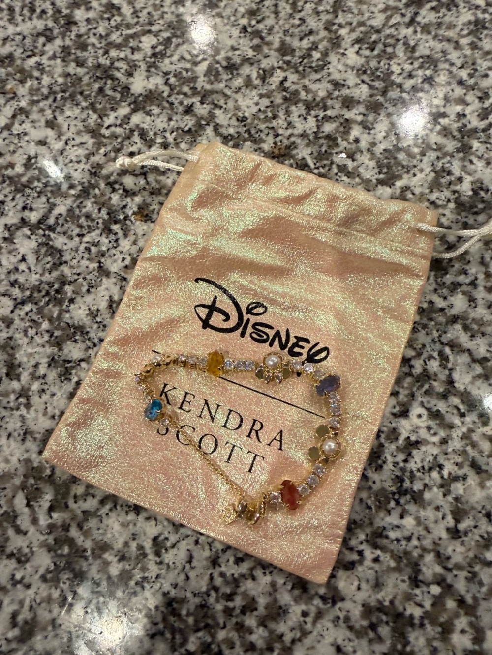 NWOT Disney x Kendra Scott 14K Yellow Gold Tennis Bracelet
